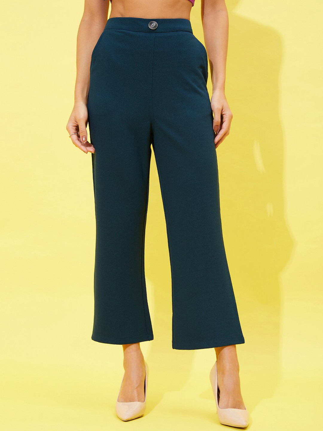 Athena Women Comfort High-Rise Wide Leg Trousers