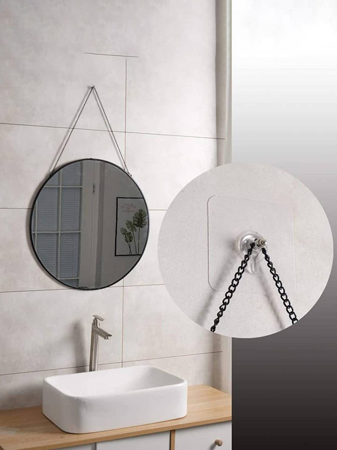 DALUCI 20-Pieces Transparent Nail Free Adhesive Wall Hook Screws