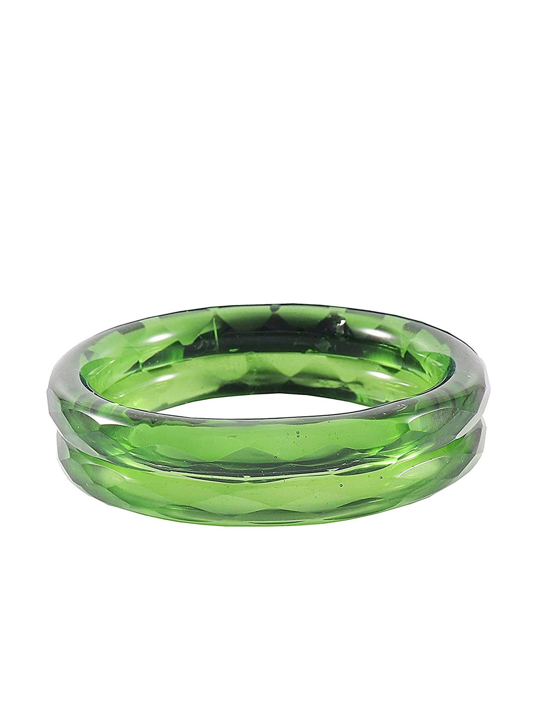 NMII Set Of 2 Diamond Pattern Glossy Kada Bangles