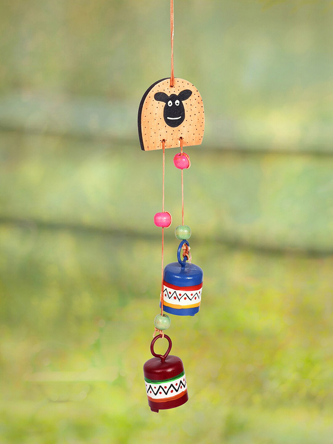 AAKRITI ART CREATIONS Yellow Owl Wind Chime With Metal Bell