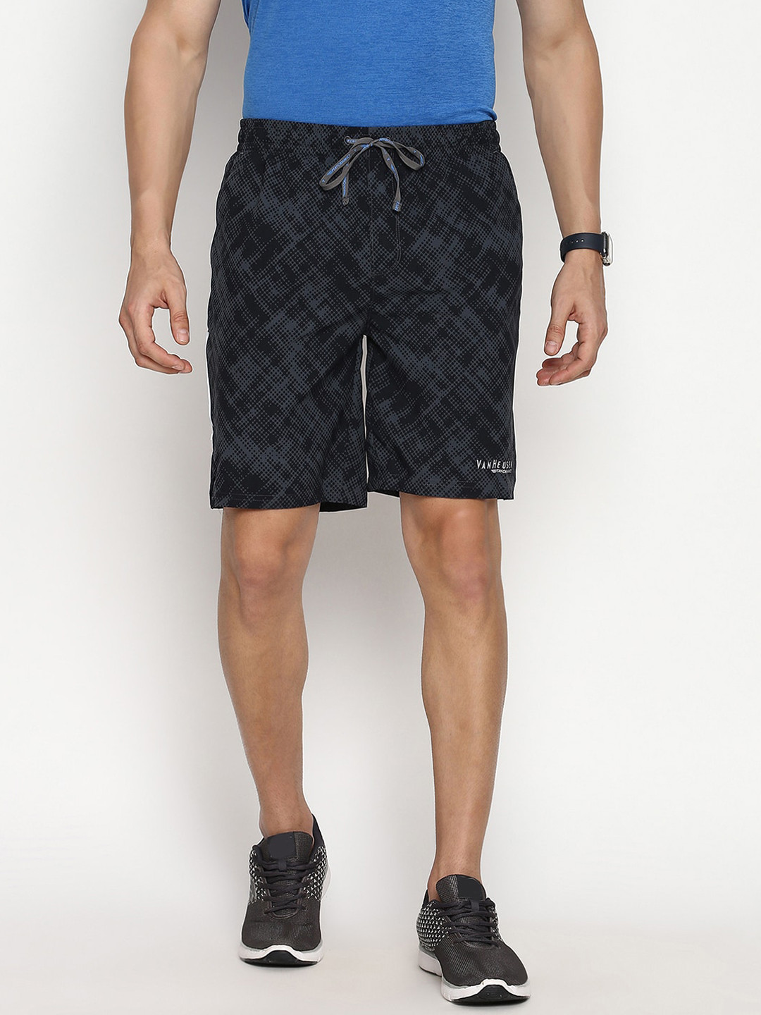 Van Heusen Innerwear Men Abstract Printed Mid-Rise Sports Shorts