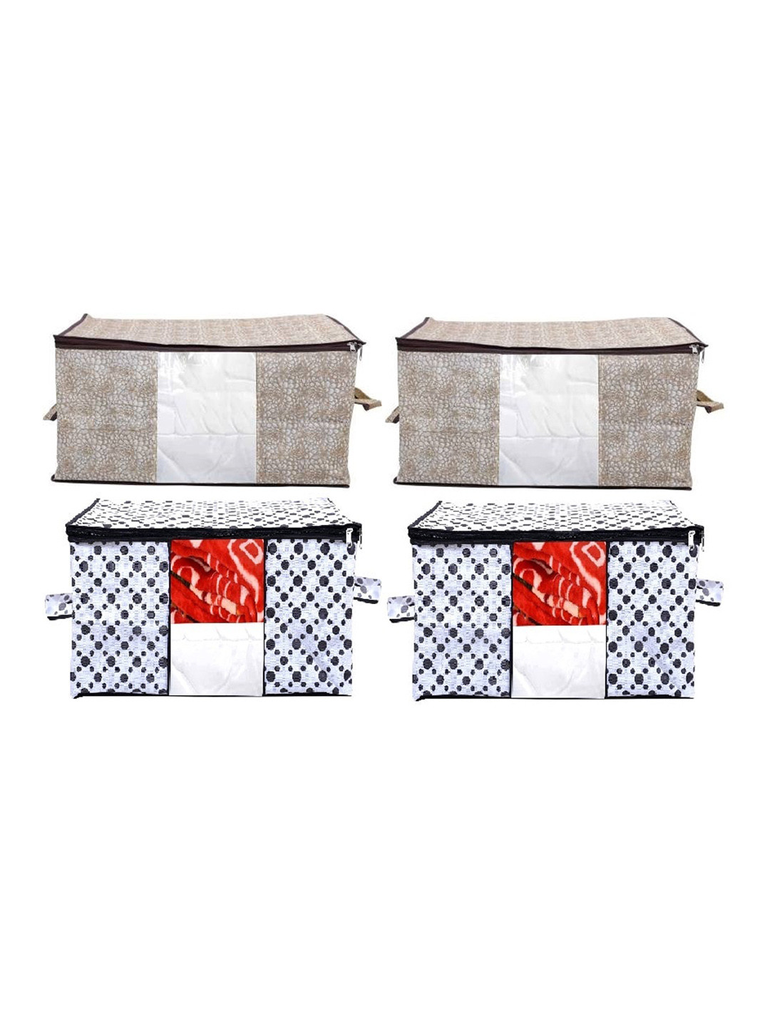 Home Fresh  4-Pcs Lehriya Printed Multi Utility Organisers