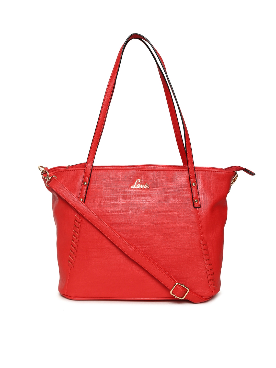 lavie red solid shoulder bag