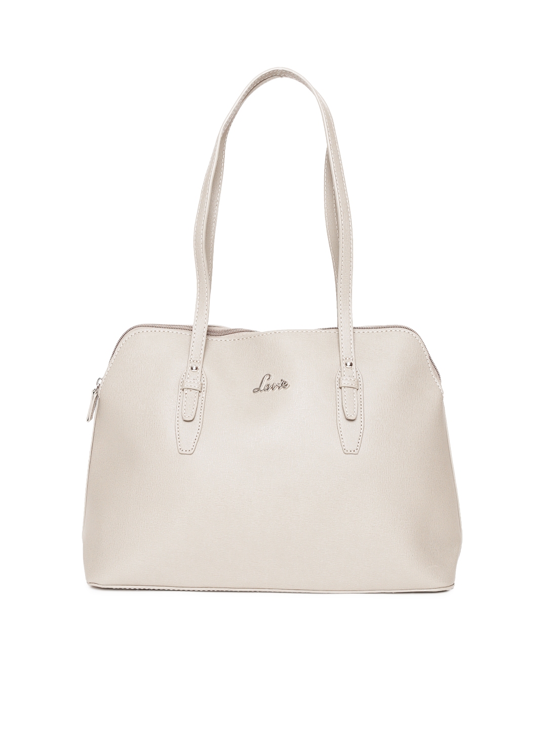 Lavie Cream Coloured Solid Shoulder Bag