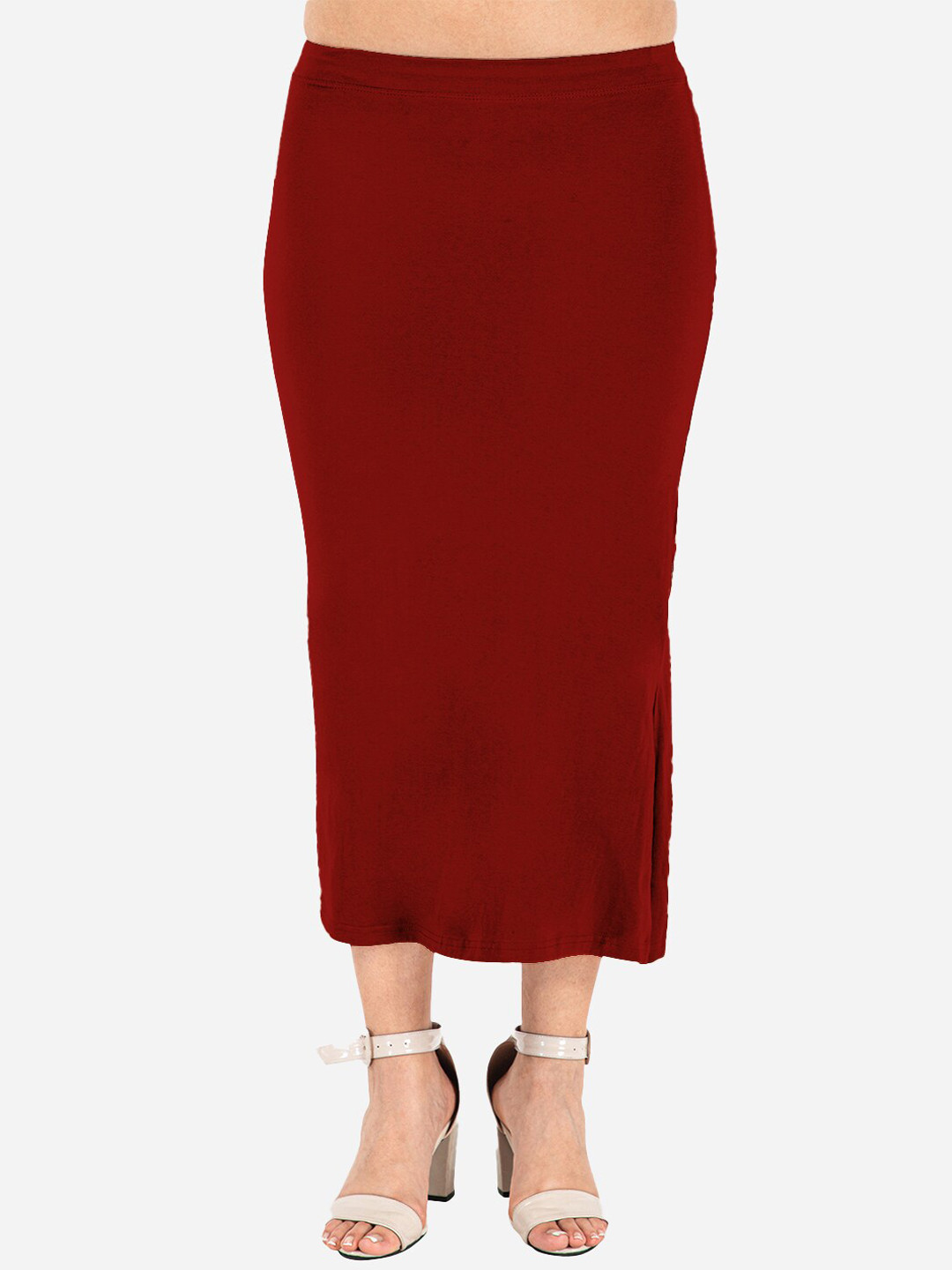 indian flower Side Slit Saree Shapewear