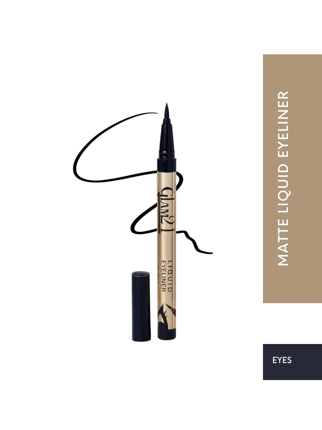 GLAM21 Smudge Proof & Long Lasting Liquid Eyeliner 0.55gm - Black