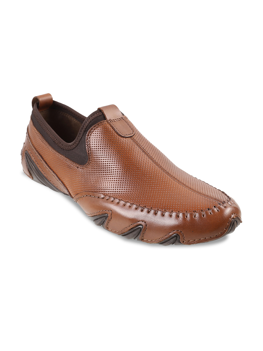 Metro Men Perforations Leather Comfort Insole Basics Loafers