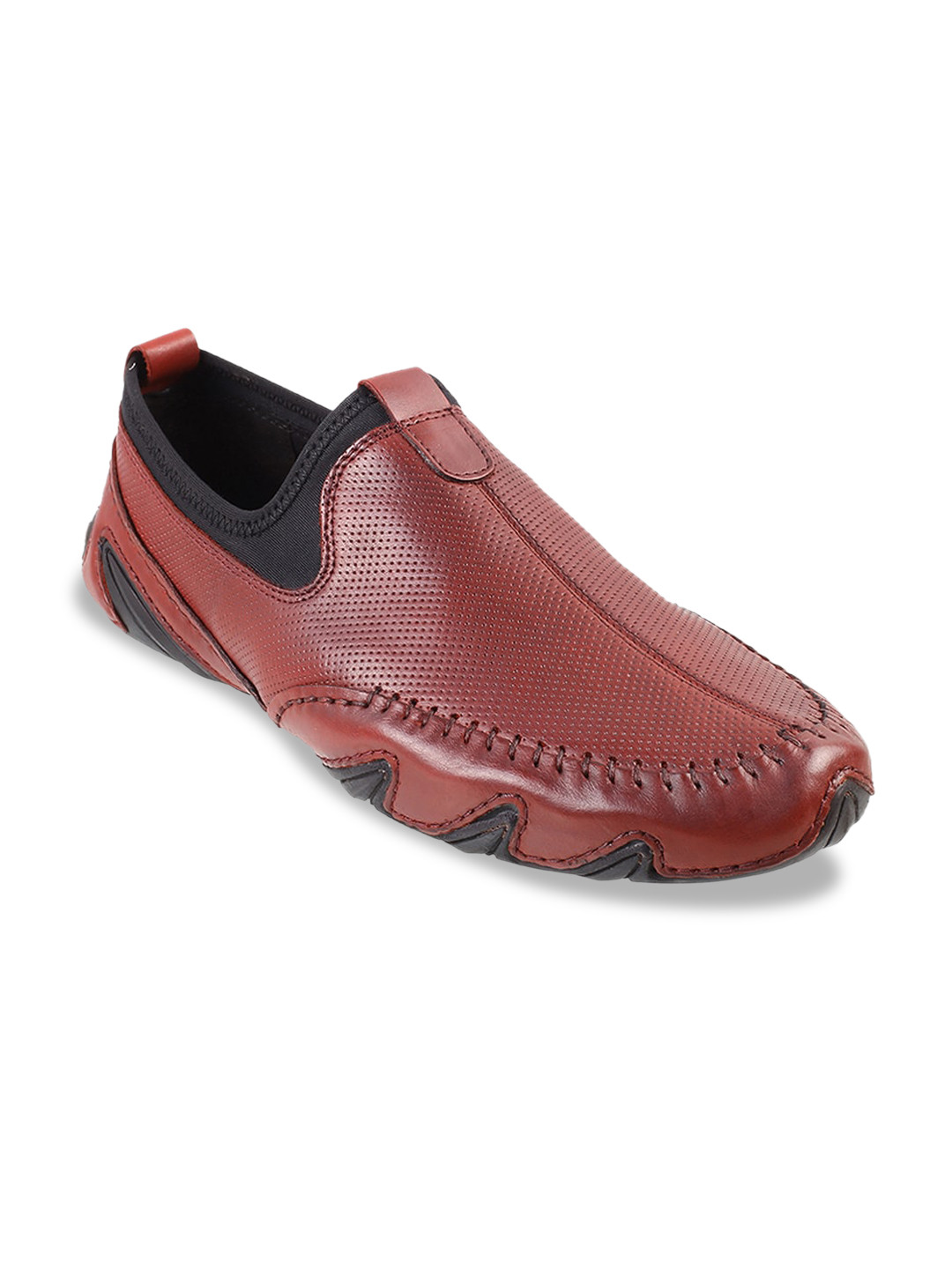 Metro Men Perforations Leather Comfort Insole Basics Loafers