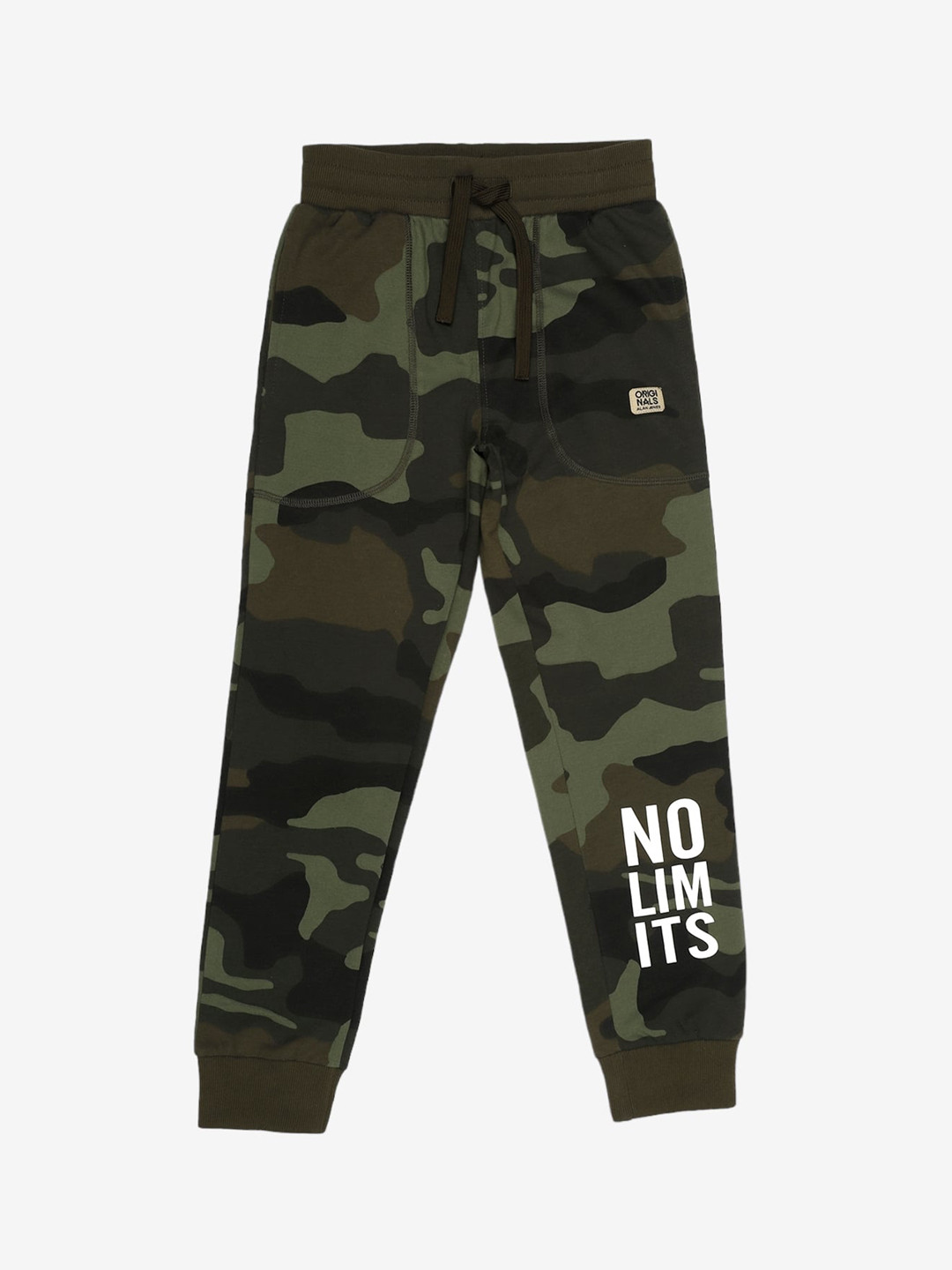 Alan Jones Boys Camouflage Printed Regular Fit Joggers