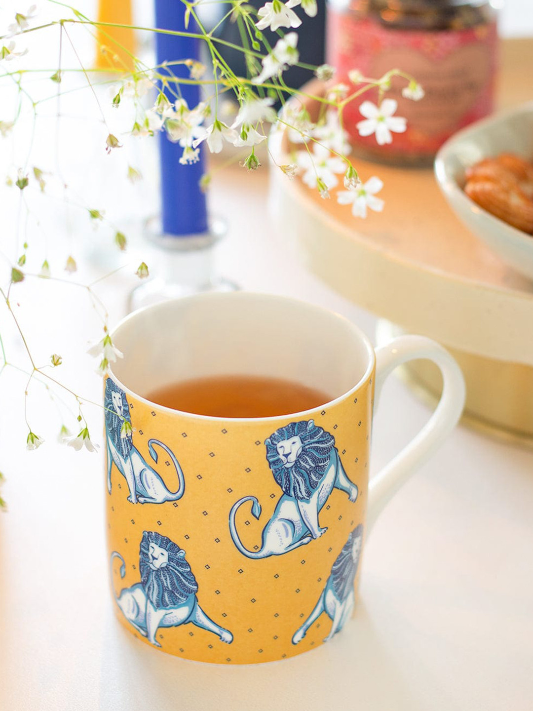 The Wishing Chair Mothers Day Gift Orange Animal Print Ceramic Microwave Safe Mug-300ml