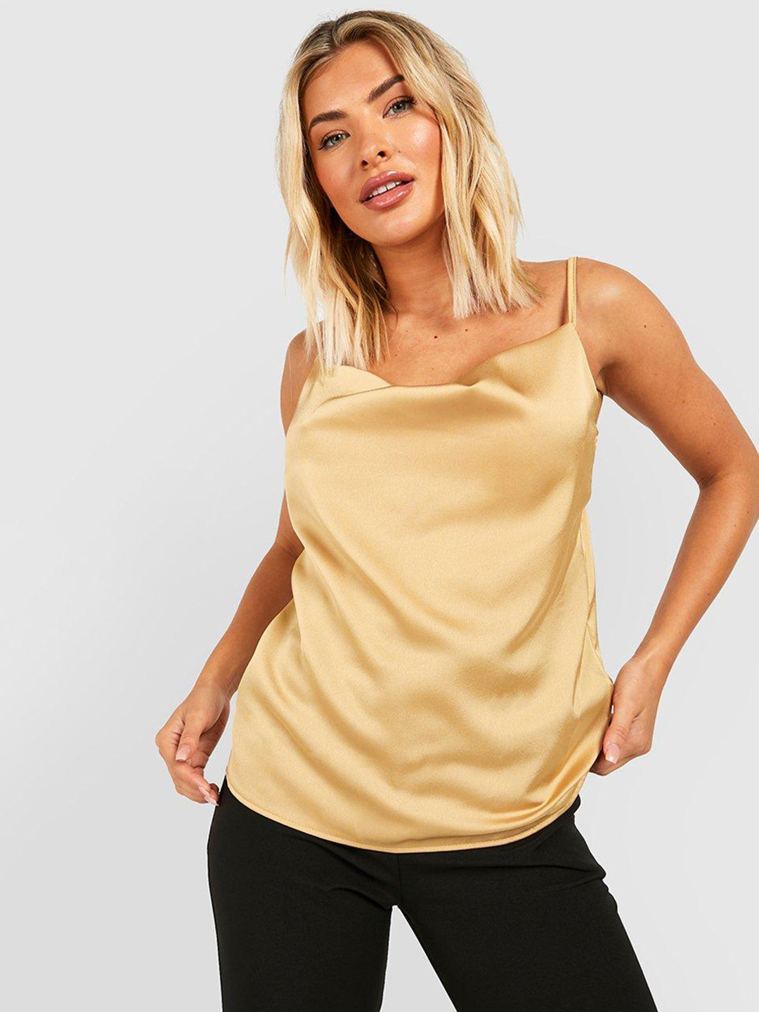 Boohoo Satin Finish Top