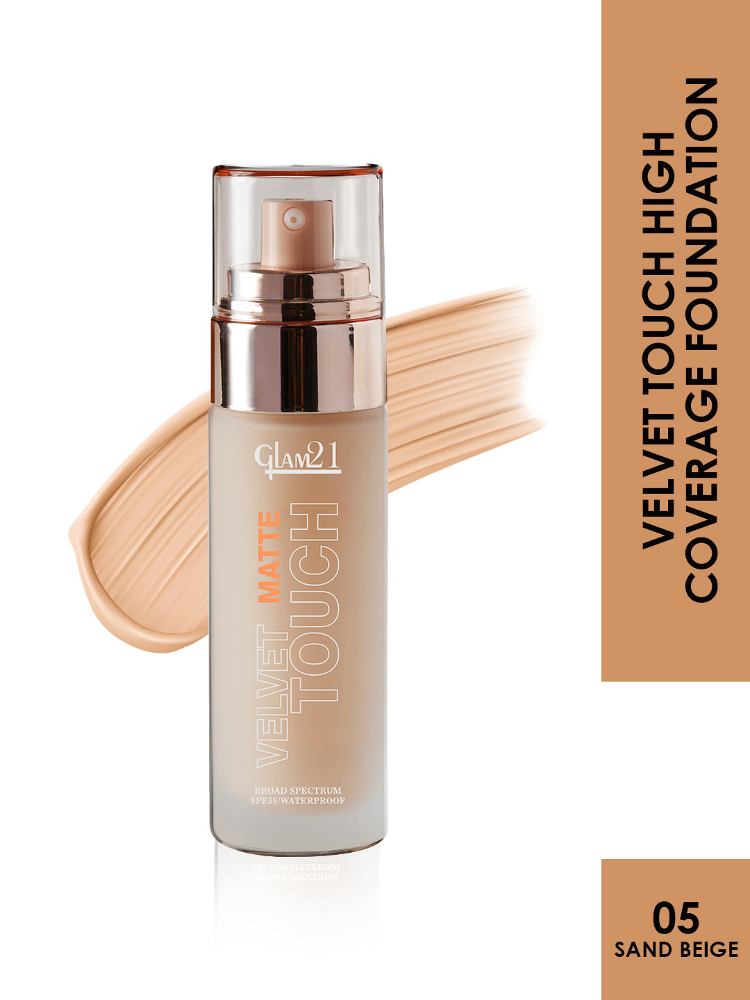 GLAM21 Velvet Touch Oil Control Silk Foundation SPF35 - 50g - Sand Beige 05