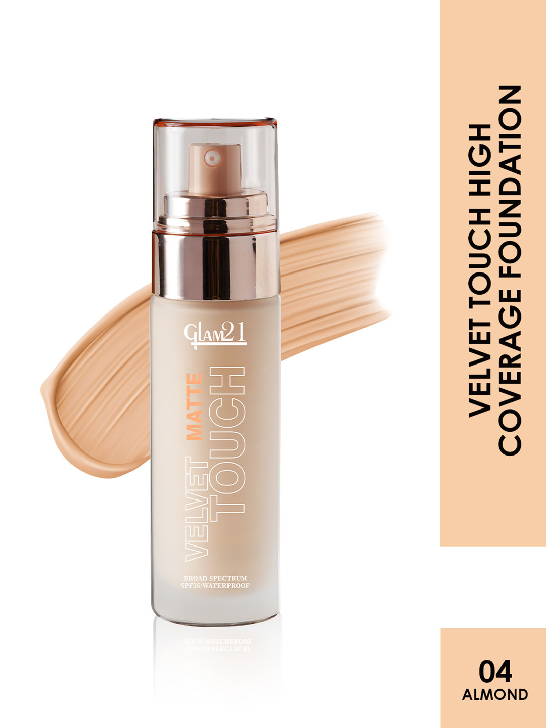 GLAM21 Velvet Touch Oil Control Silk Foundation SPF35 - 50g - Almond 04