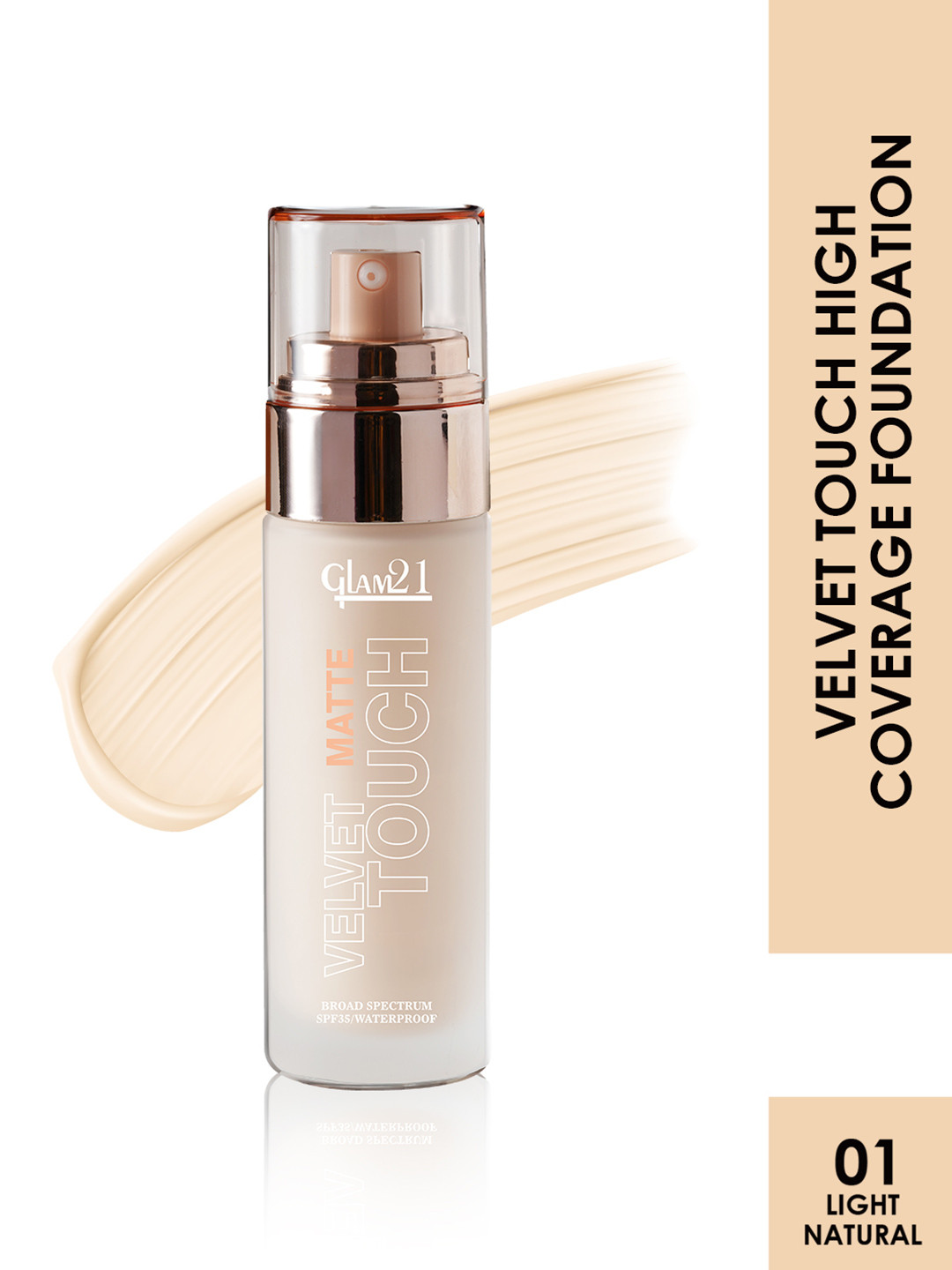 GLAM21 Velvet Touch Oil Control Silk Foundation SPF35 - 50g - Light Natural 01
