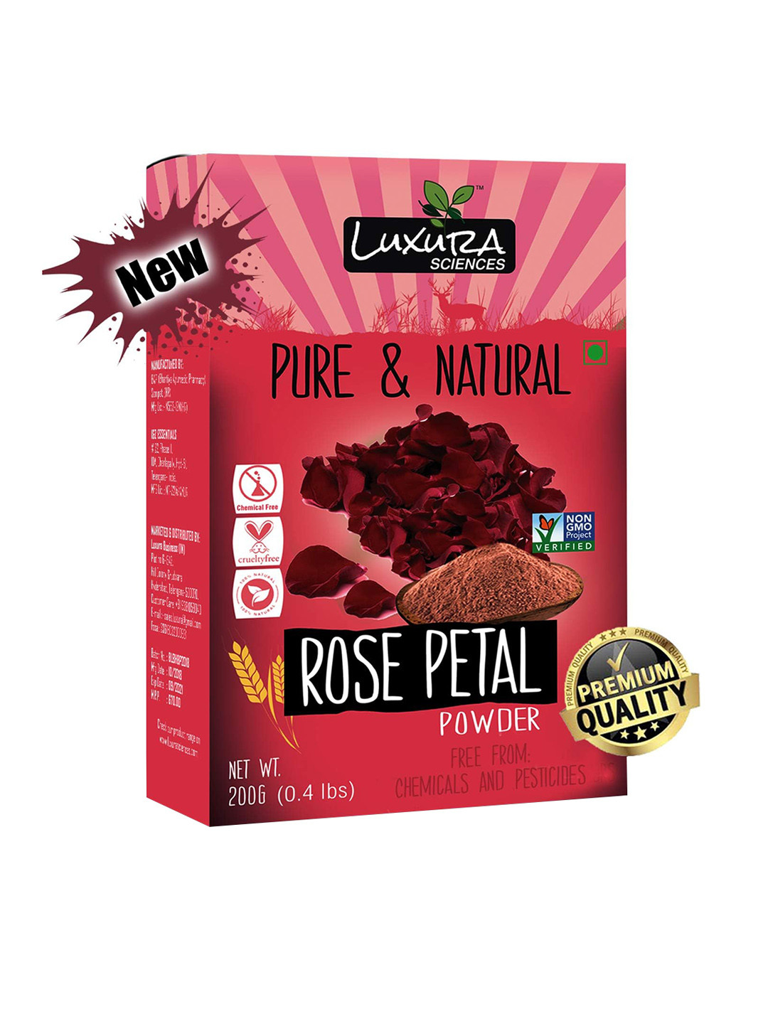 Luxura Sciences Rose Petal Powder Hair Mask-200gm
