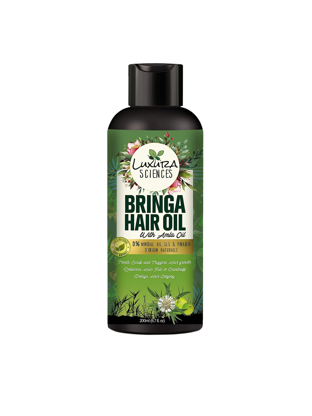 Luxura Sciences Natural Bhringraj Hair Oil with Amla - 200 ml