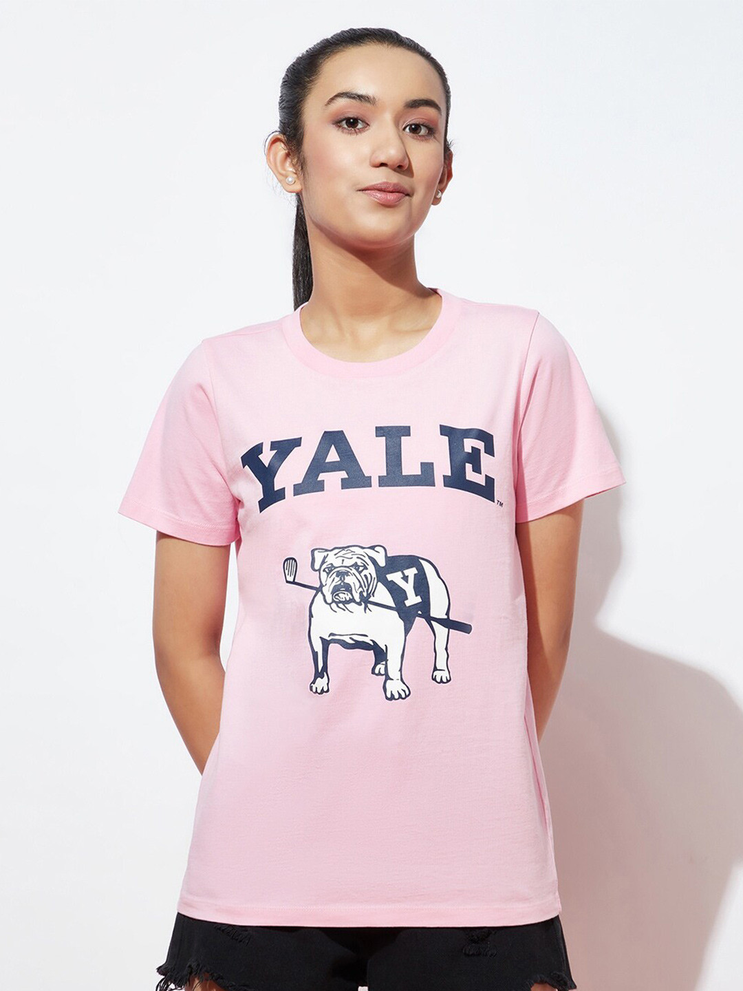 SPUNKIES Girls Typography Printed Cotton T-shirt