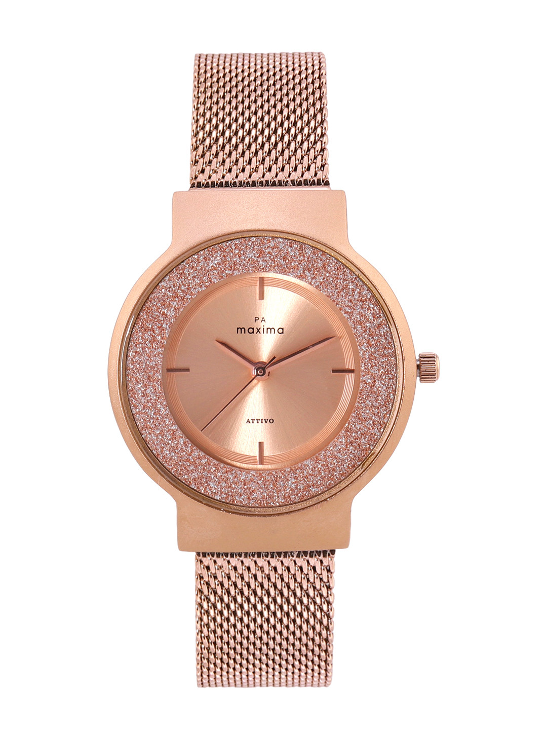 maxima Women Stainless Steel Bracelet Style Straps Analogue Watch 66531CMLR