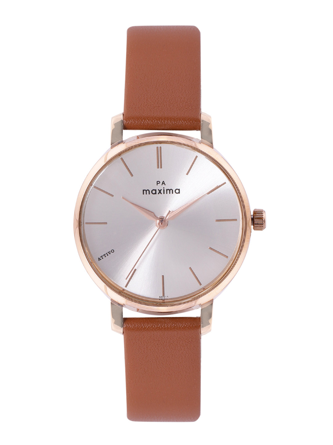 maxima Women Attivo Dial & Leather Straps Analogue Watch 66311LMLR