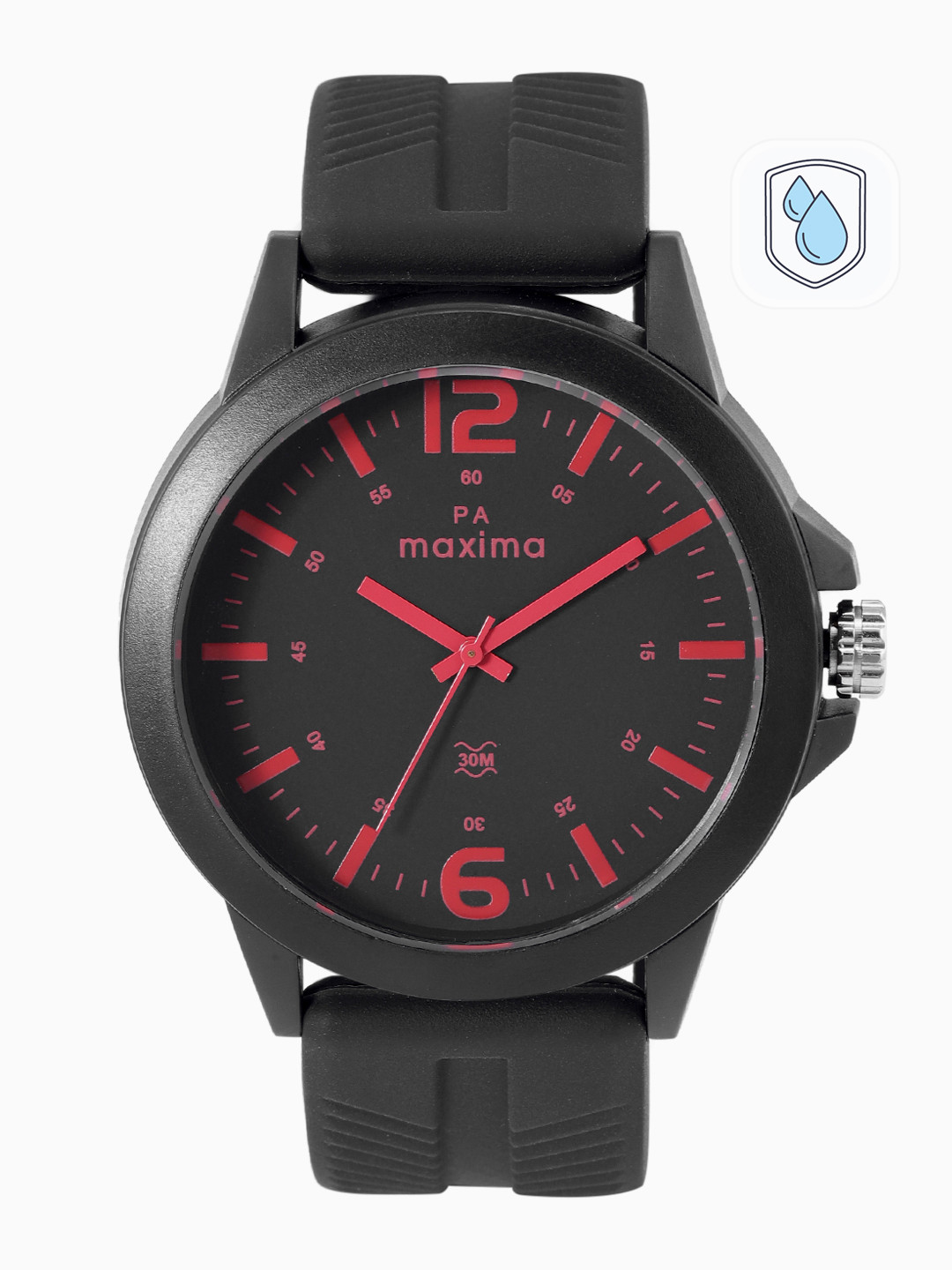 maxima Men Silicon Straps Analogue Watch 58270PPGW