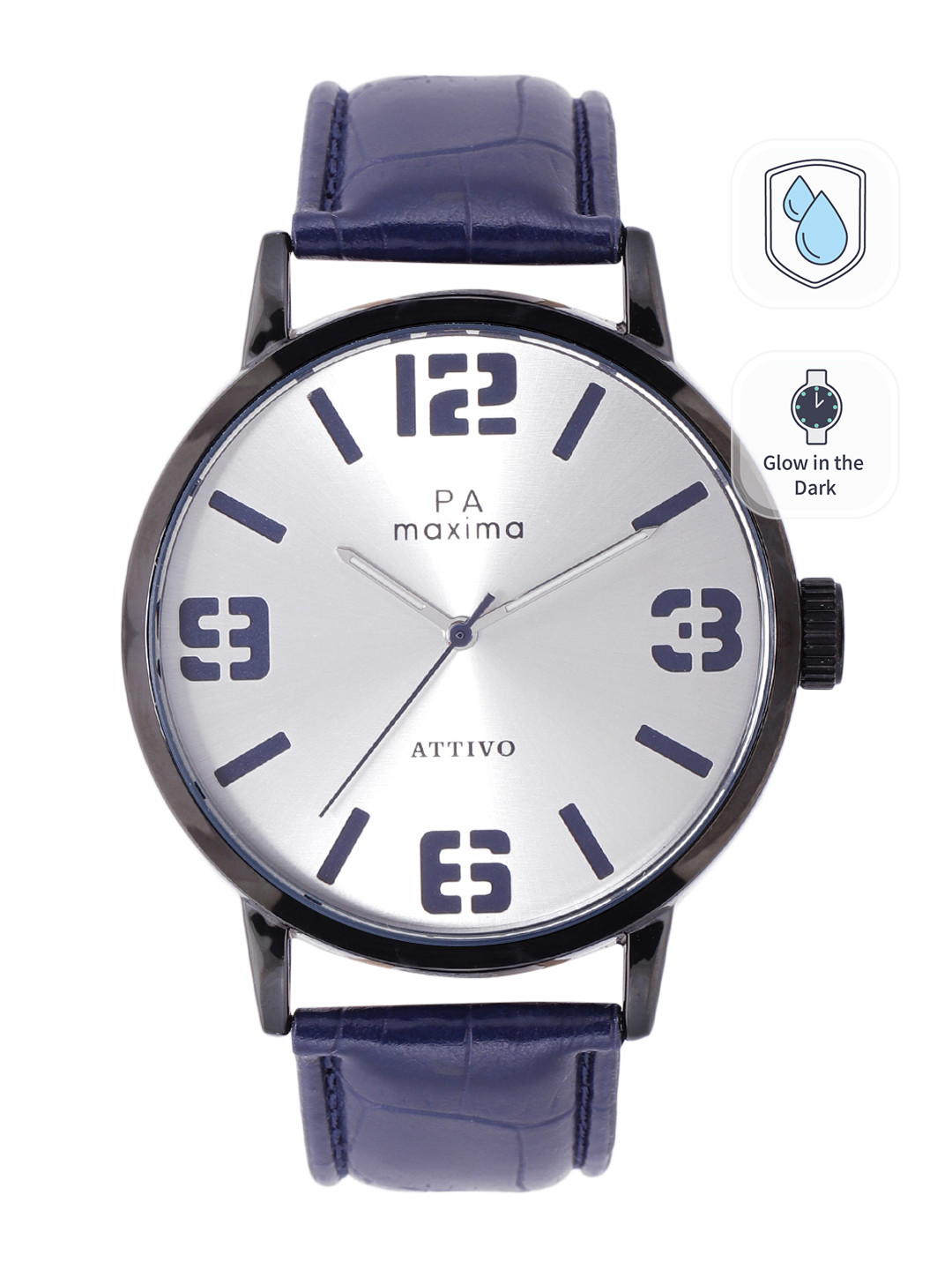 maxima Men Leather Straps Regular Analogue Watch 54631LAGB