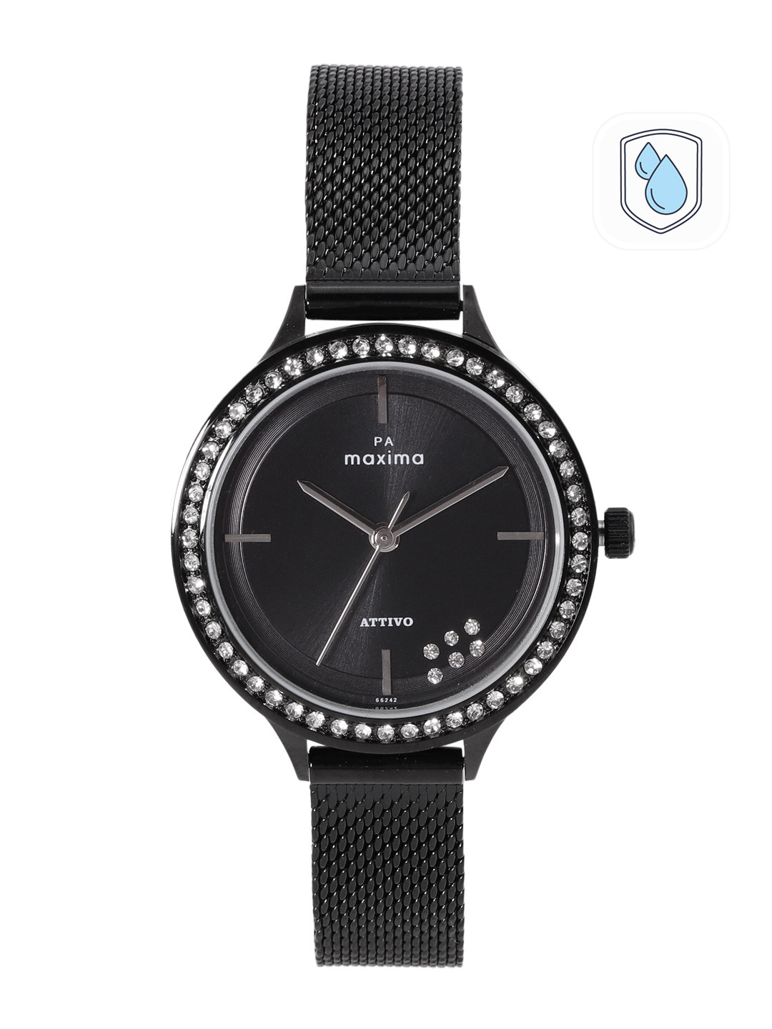 maxima Women Embellished Bracelet Style Analogue Watch 66242CMLB