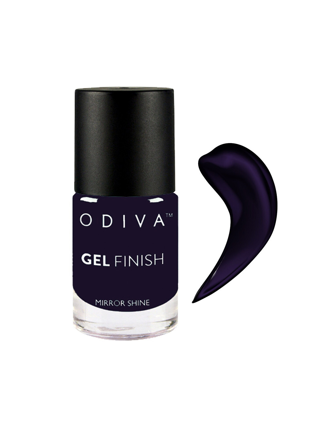 ODIVA Mirror Shine Gel Finish Nail Polish - 11 ml - Royal Purple Cocktail 070