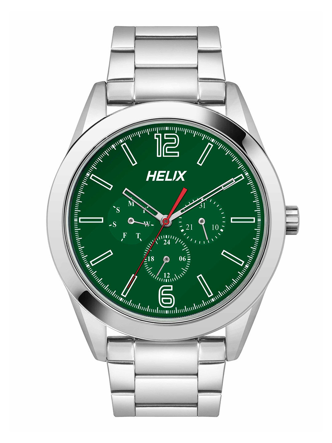 Helix By Timex Green Round Dial Analog Men's Watch - TW031HG21
