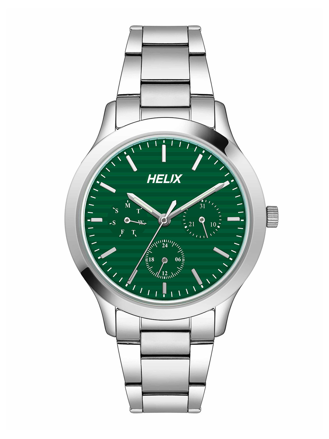 Helix By Timex Green Round Dial Analog Women's Watch - TW053HL02