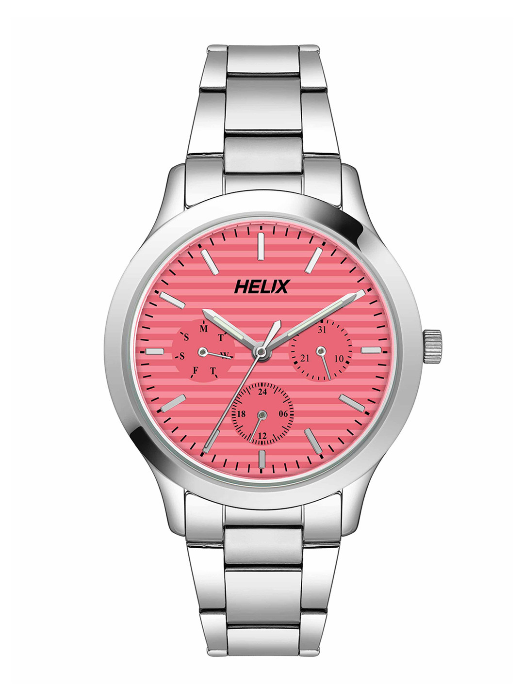 Helix By Timex Orange Round Dial Analog Women's Watch - TW053HL01