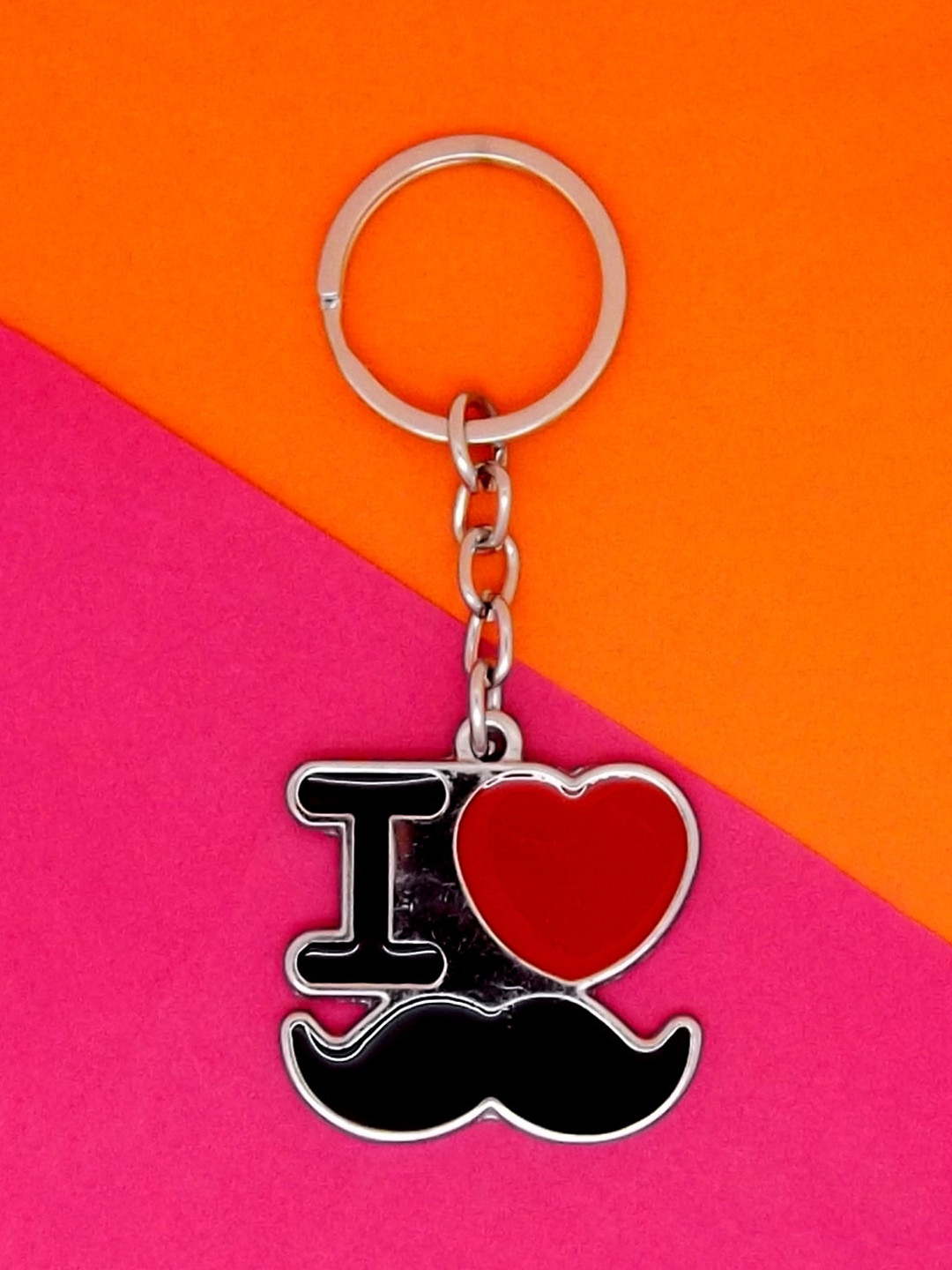 FEMMIBELLA Metal Anti-Scratch Rustproof I Love Heart Keychain