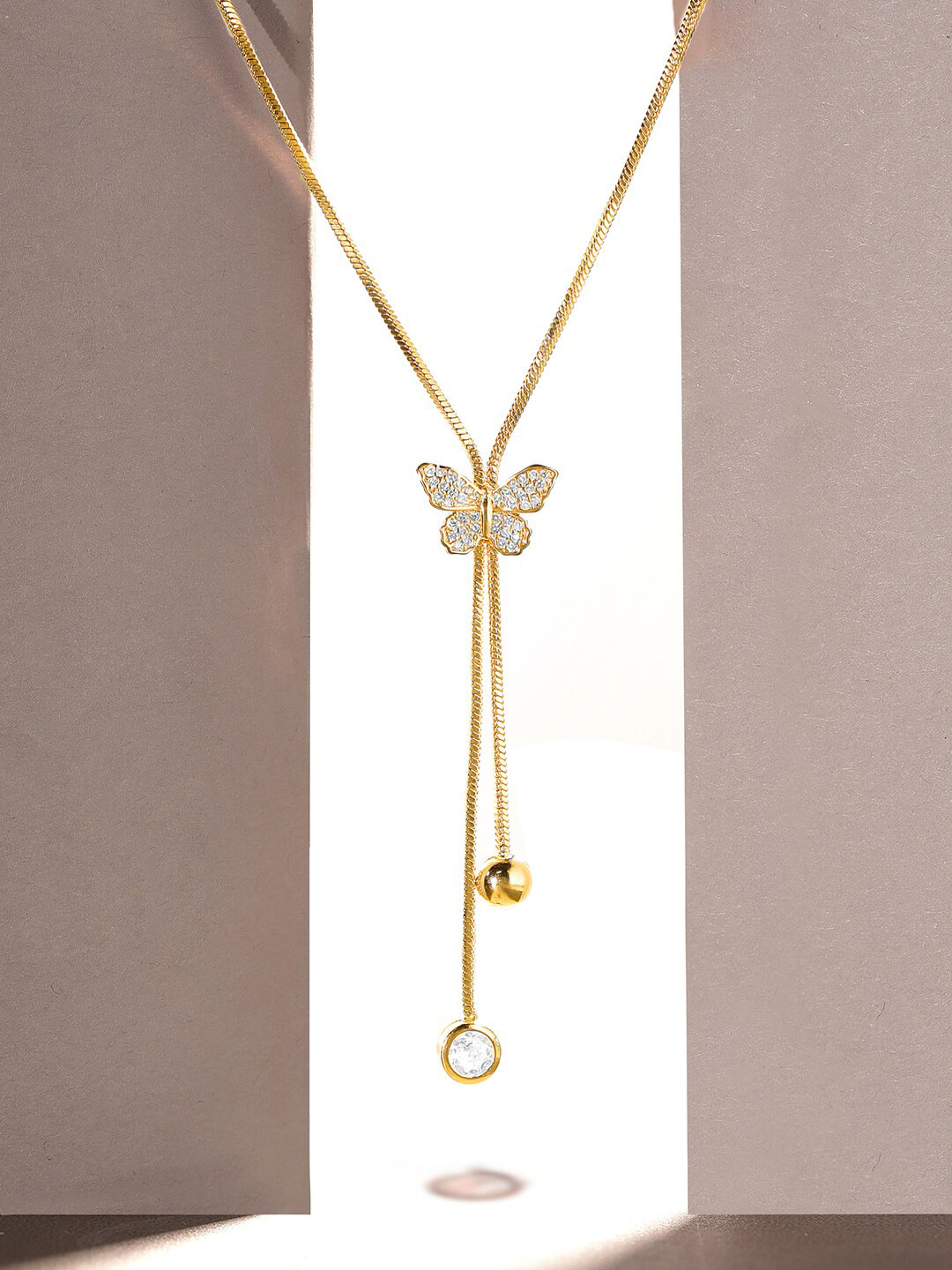 Rubans 18K Gold-Plated  Butterfly Chain With Pendant