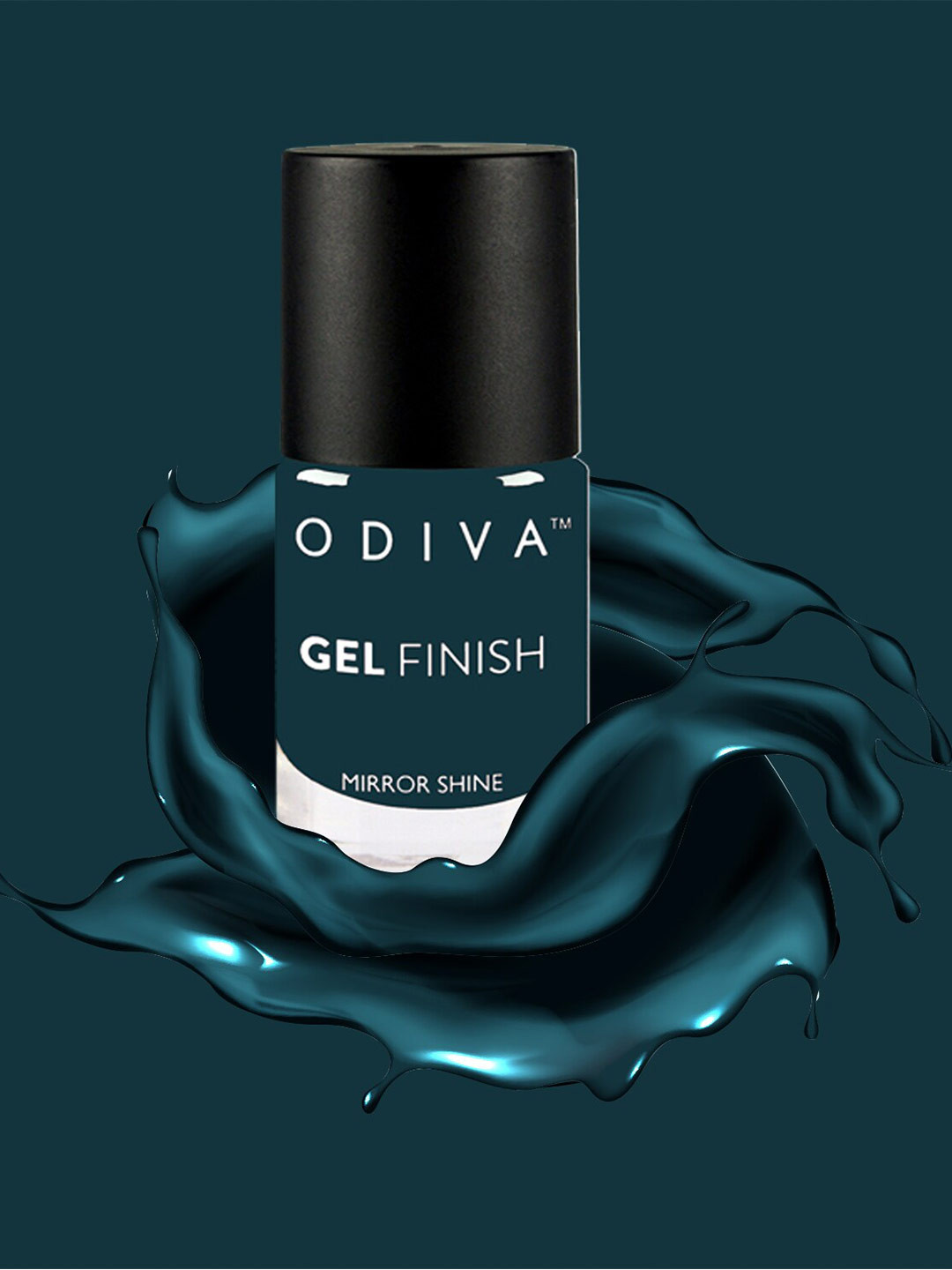 ODIVA Mirror Shine Forest Essentials Gel Finish Nail Polish - 11 ml Dark Green 022