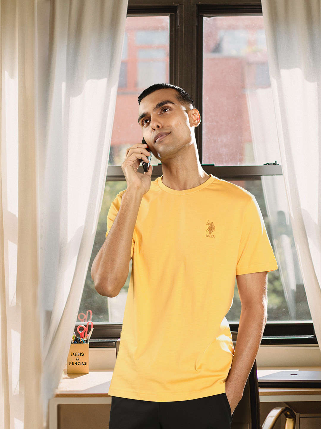 U.S. Polo Assn. Embroidered Logo Pure Cotton Lounge T-shirts