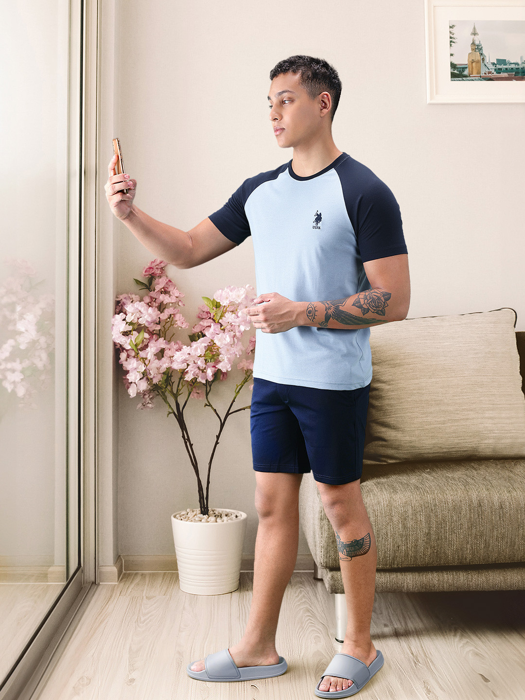 U.S. Polo Assn. Color Blocked Lounge T-shirts