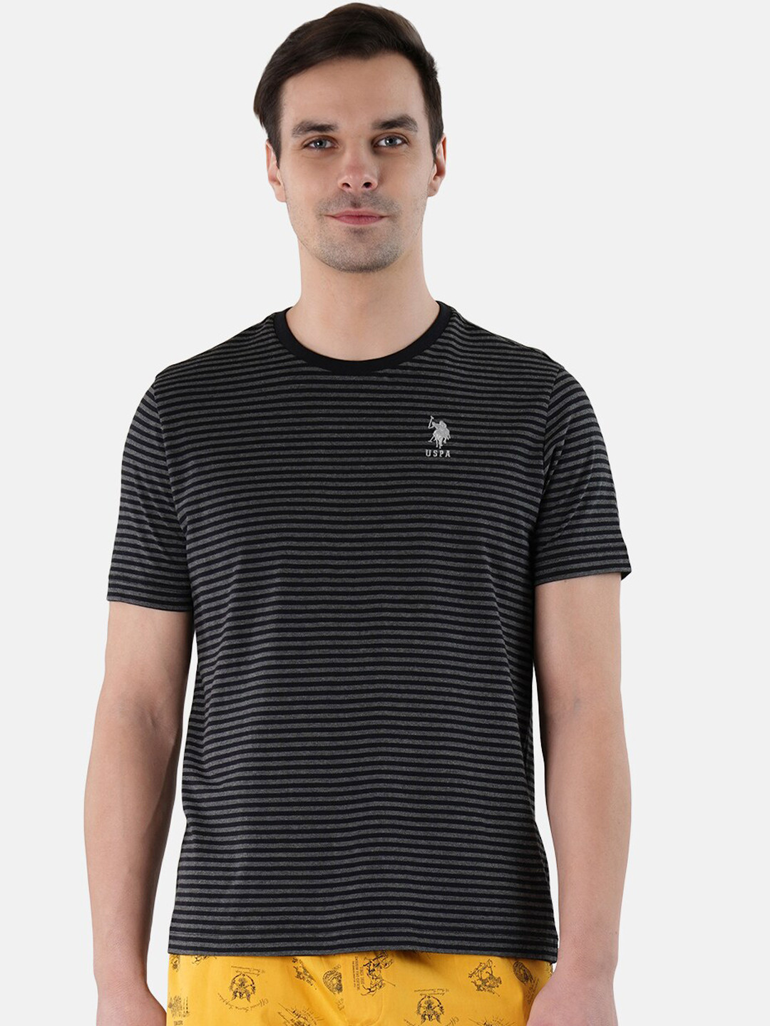 U.S. Polo Assn. Striped Pure Cotton Lounge T-shirts