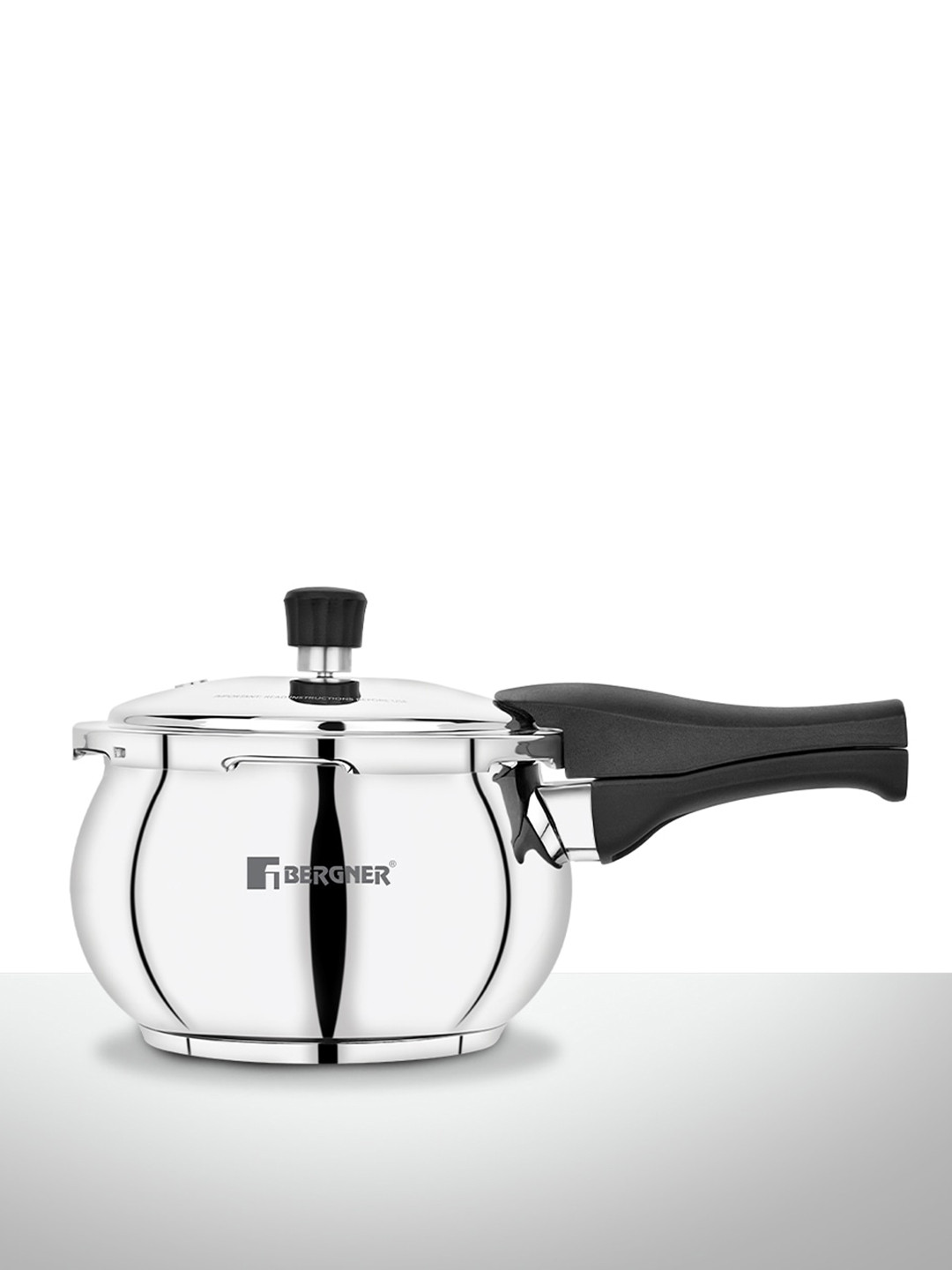 BERGNER Stainless Steel Induction Base Outer Lid Pressure Cooker-5.5 L