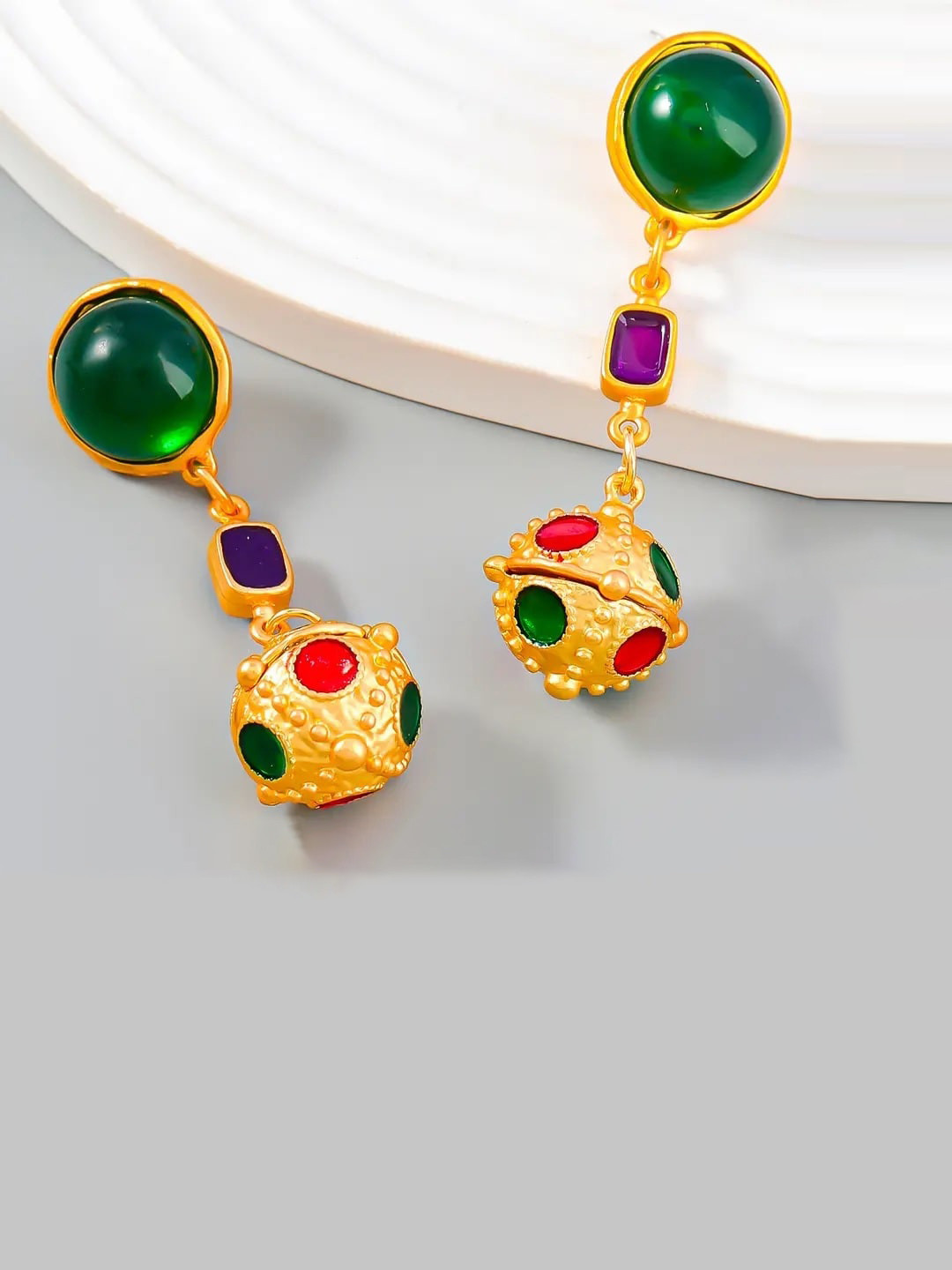 AVANT-GARDE PARIS Gold-Plated Ball Shaped Drop Earrings