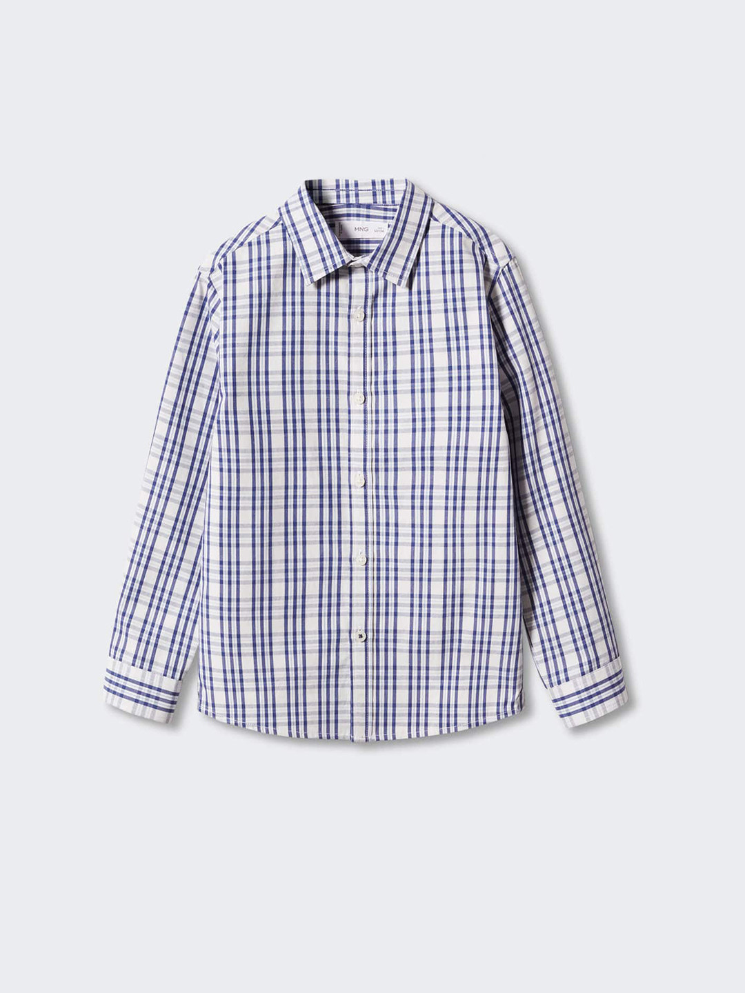 Mango Kids Boys Tartan Checked Pure Cotton Casual Shirt