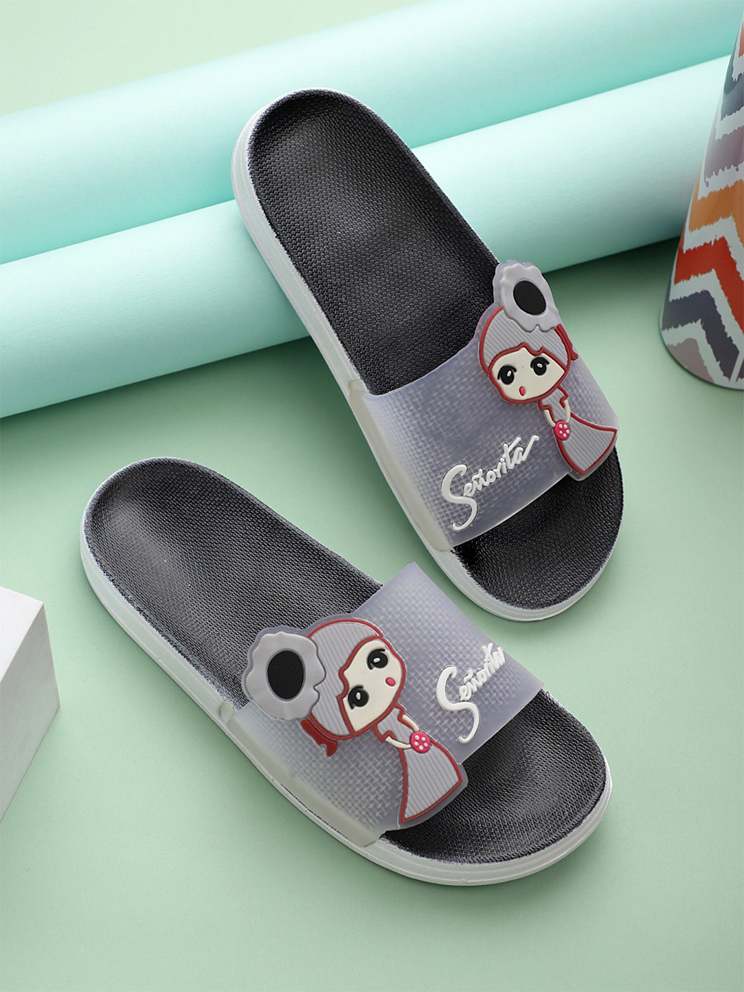 Pampy Angel Women Senorita Printed Croslite Sliders