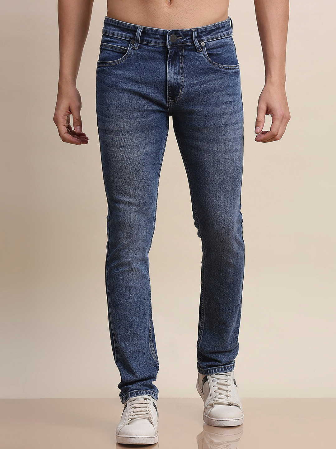 Moda Rapido Men Light Fade Mid-Rise Smart Skinny Fit Stretchable Jeans