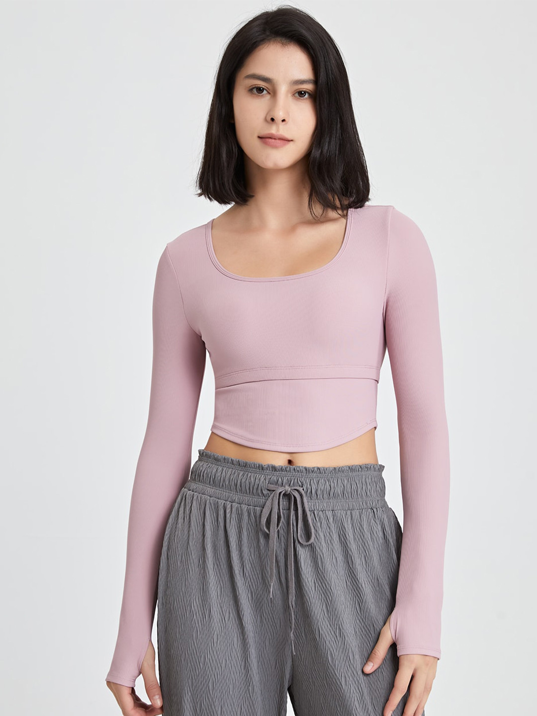 JC Collection Square Neck Tie-Ups Casual Top