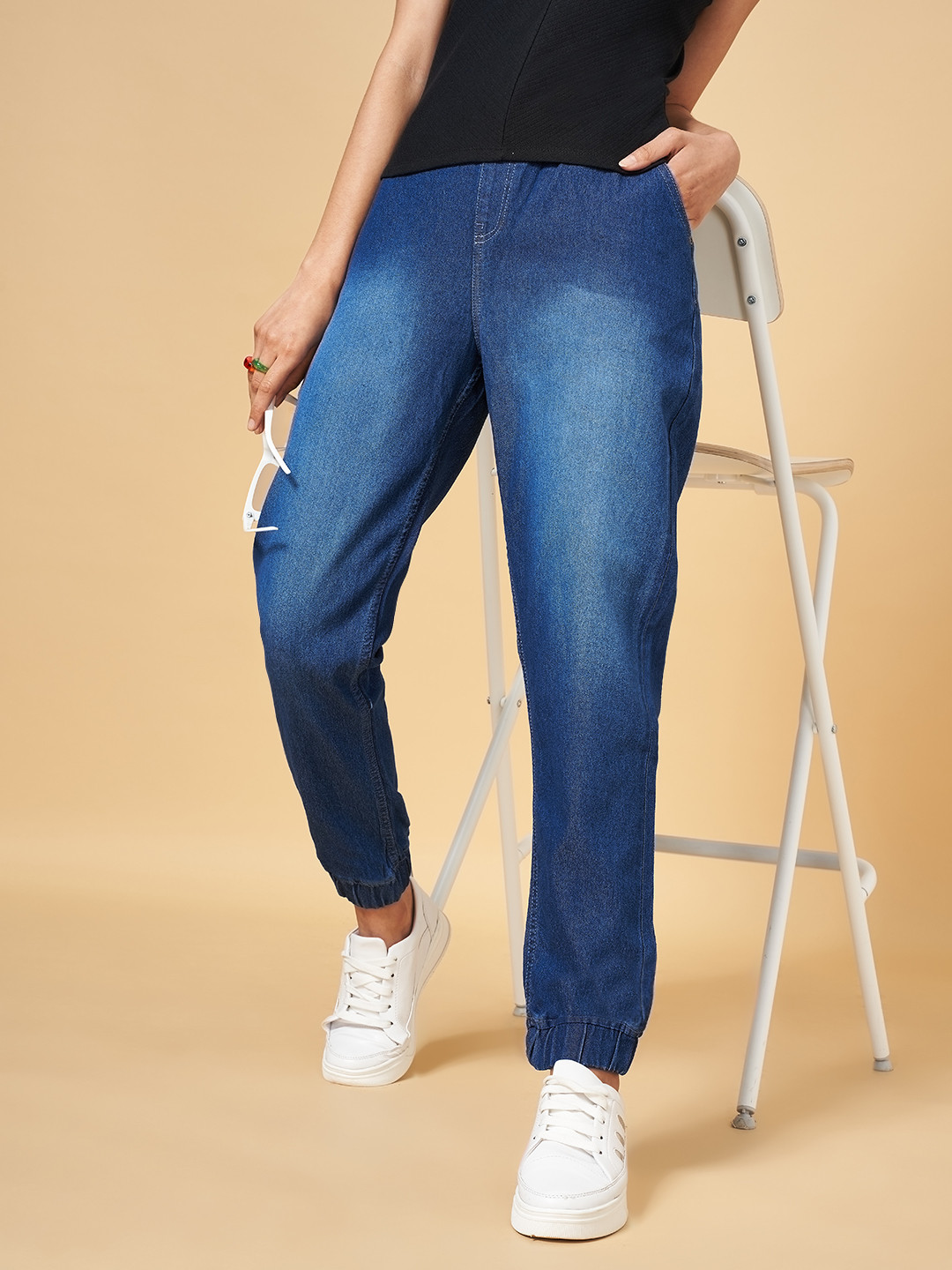 YU by Pantaloons Women Heavy Fade Jogger Jeans