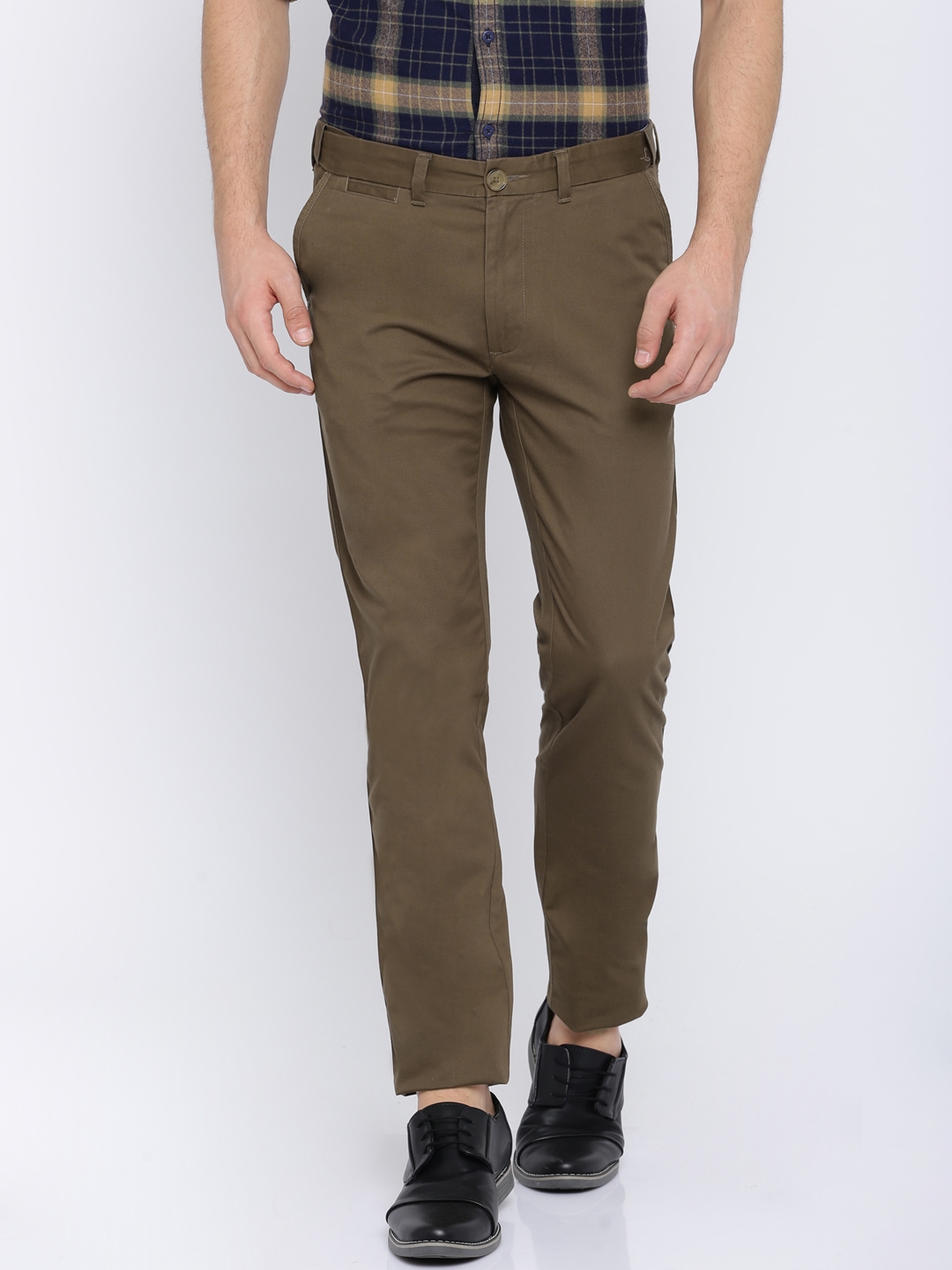 Peter England Casuals Trousers & Chinos, Peter England Cream Formal Trousers  for Men at Peterengland.com