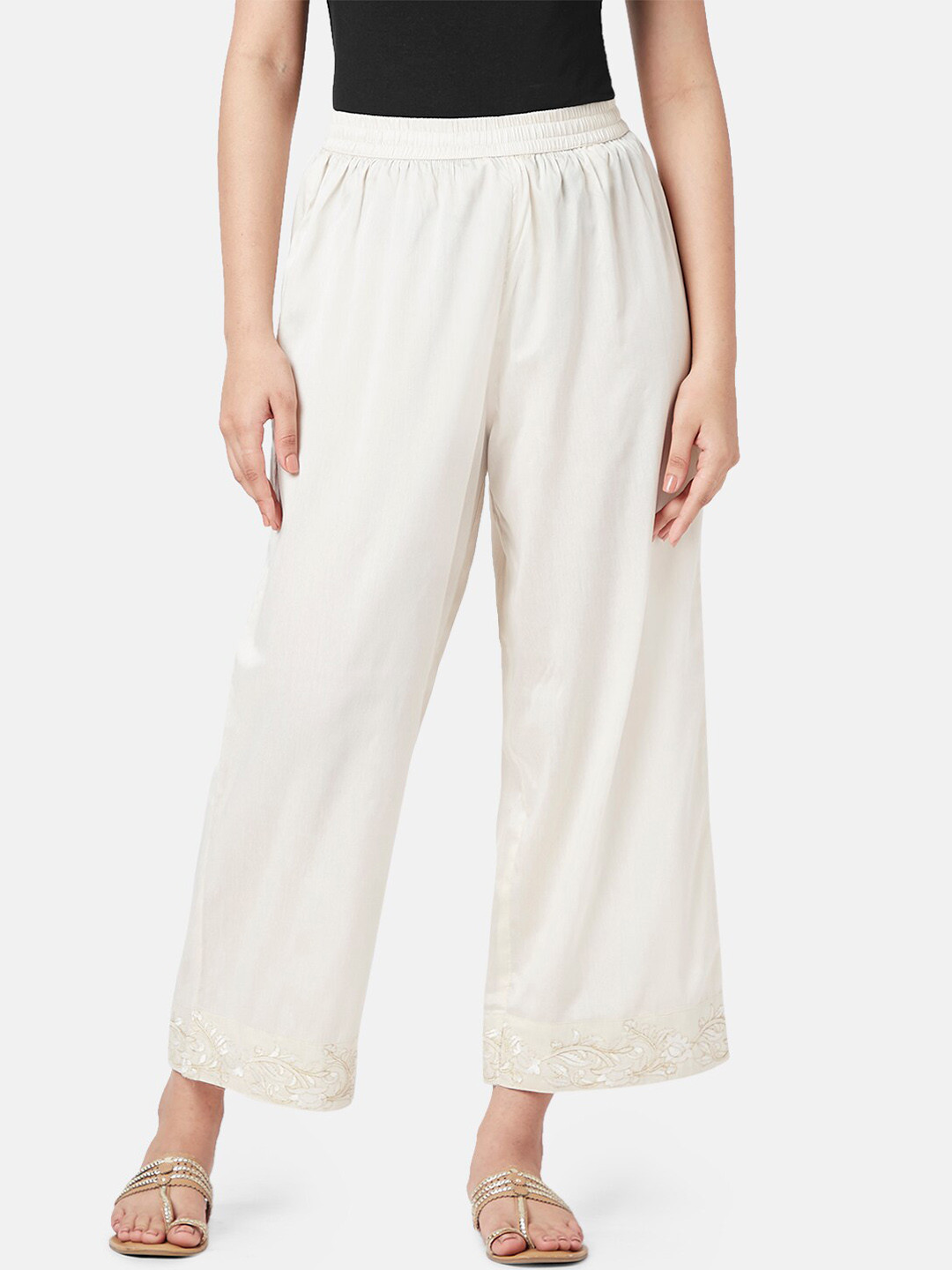 RANGMANCH BY PANTALOONS Women Wide Leg Ethnic Palazzo