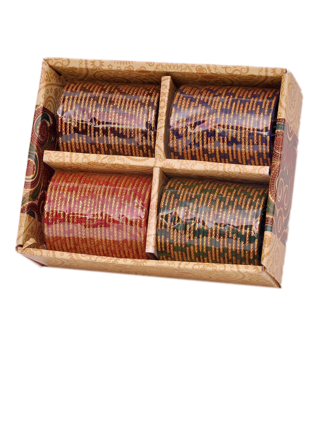 NMII Set Of 96 Golden Polished Bangles