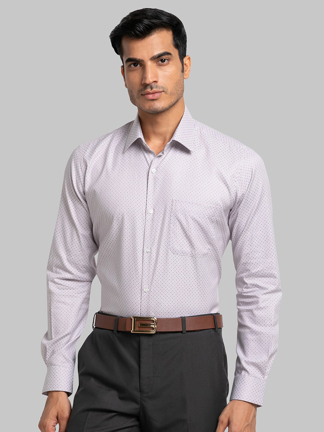 Raymond Micro Ditsy Printed Cotton Formal Shirt