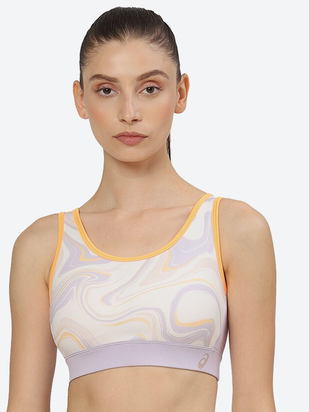 ASICS Abstract Printed Lightly Padded Non-Wired Training & Gym Sports Bra