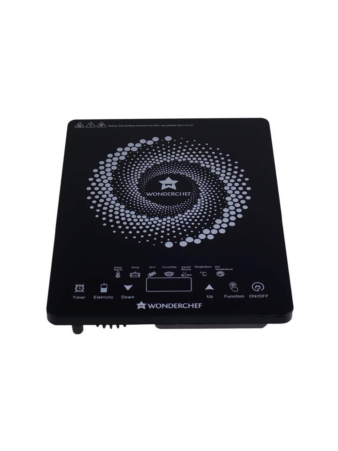 Wonderchef Black Easy Cook Hot Plate Infrared Technology 2200W Induction Cooktop