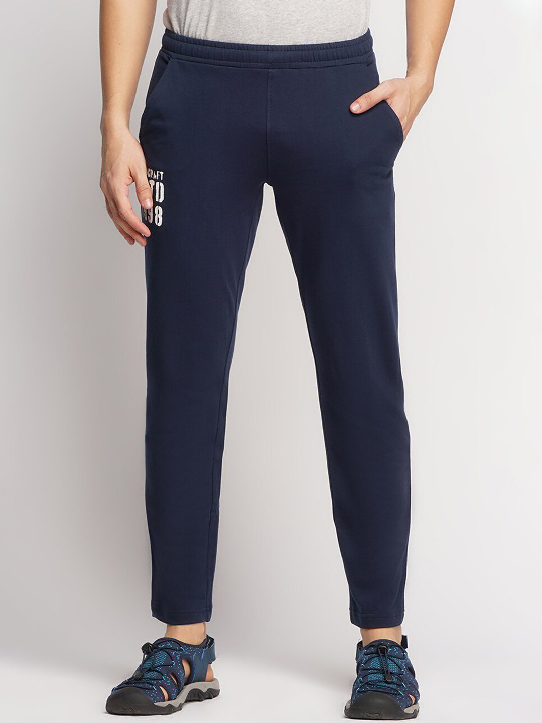 Wildcraft Men Typography Printed Cotton Anti-Wrinkle Track Pants